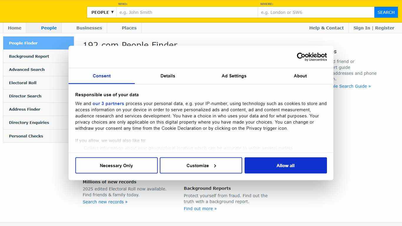 People Search UK - People Finder - 192.com