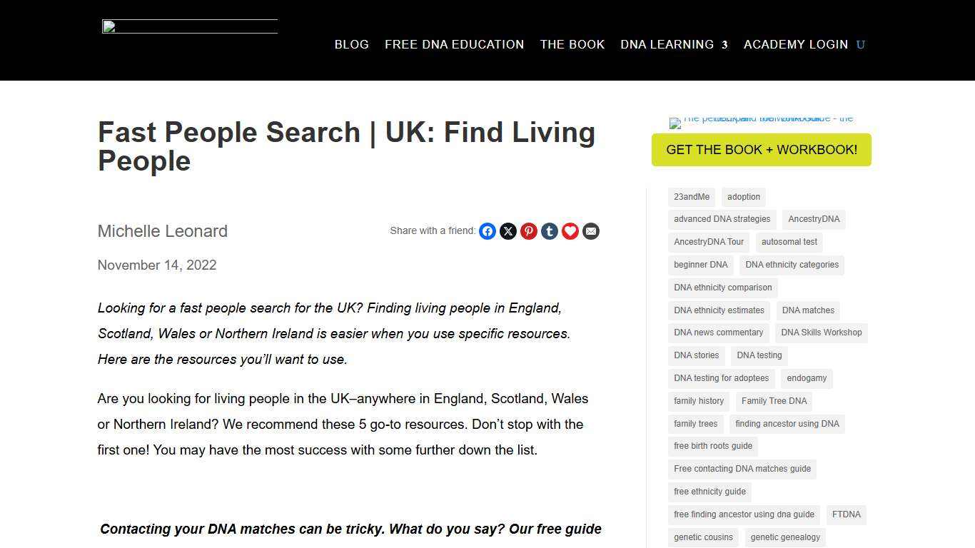 Fast People Search | UK: Find Living People - Your DNA Guide - Diahan Southard