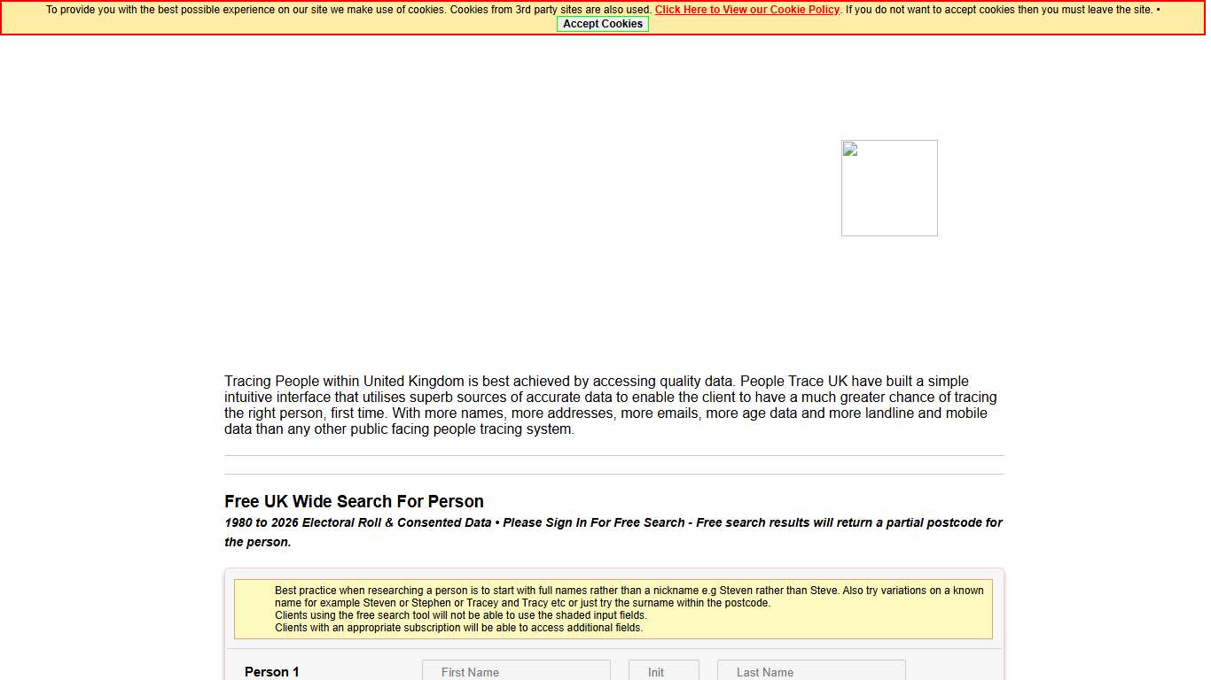 People Trace UK | Electoral Roll